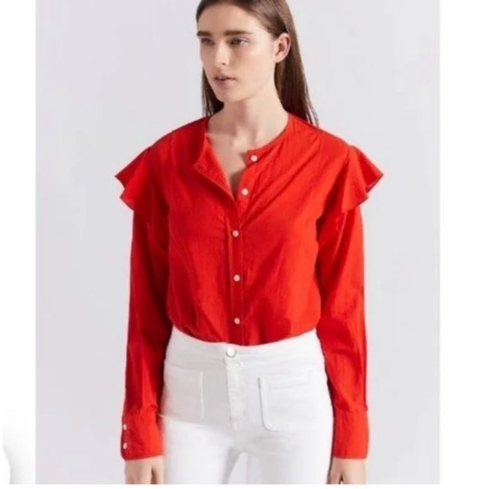 Current/Elliott Long sleeve coral shirt size 2
